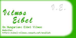 vilmos eibel business card